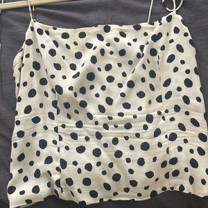 Reformation Dalmatian print top